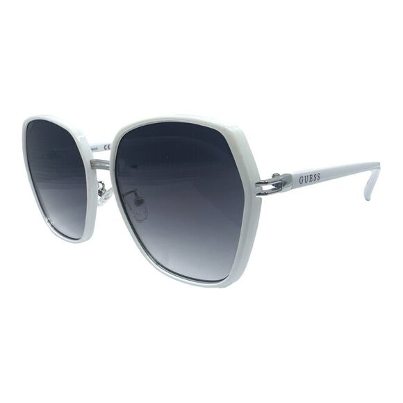 GUESS Oversized Square Sunglasses GF0407 21B - White - 59-17-145 - Unisex - Picture 1 of 8